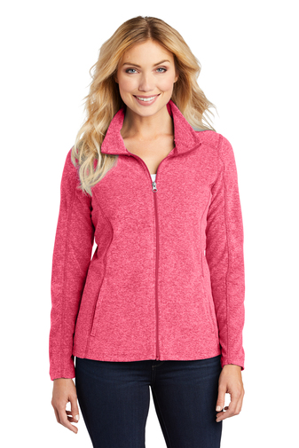 Port Authority® Ladies Heather Microfleece Full-Zip Jacket