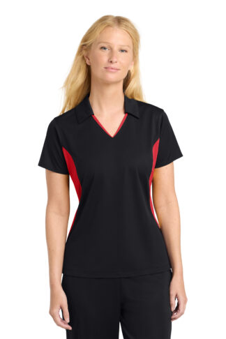 Sport-Tek® Women's Side Blocked Micropique Sport-Wick® Polo