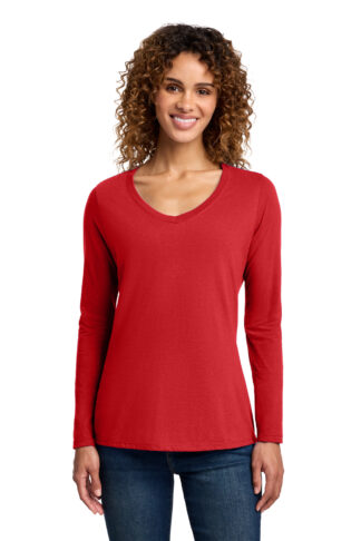 Port & Co™ Women's Long Sleeve Fan Favorite™ V-Neck Tee